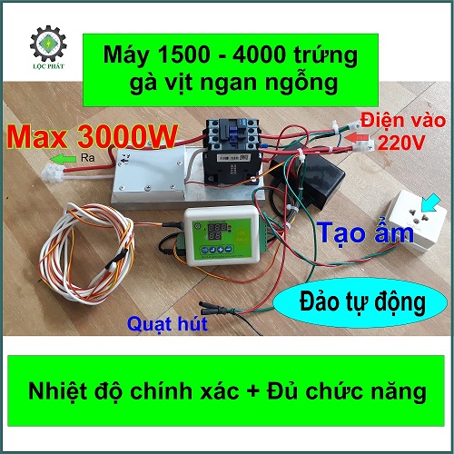 Bộ điều khiển nhiệt độ máy ấp trứng Lộc Phát dk1800